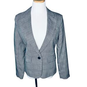 New York & Co Black White Houndstooth Blazer New 8